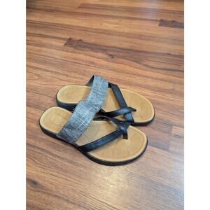 B.O.C BORN Women's Black & Gray Comfort Sandals- Size 7 M